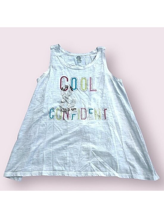 Crazy 8 Other - Crazy 8 Girls Cool & Confident Blue Graphic Tank Top Sleeveless Shirt Size XL 14